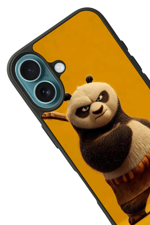 iPhone 16 Uyumlu Kung Fu Panda Tasarımlı Glossy Premium Kılıf