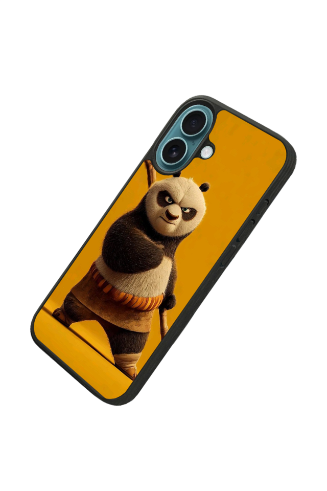 iPhone 16 Uyumlu Kung Fu Panda Tasarımlı Glossy Premium Kılıf