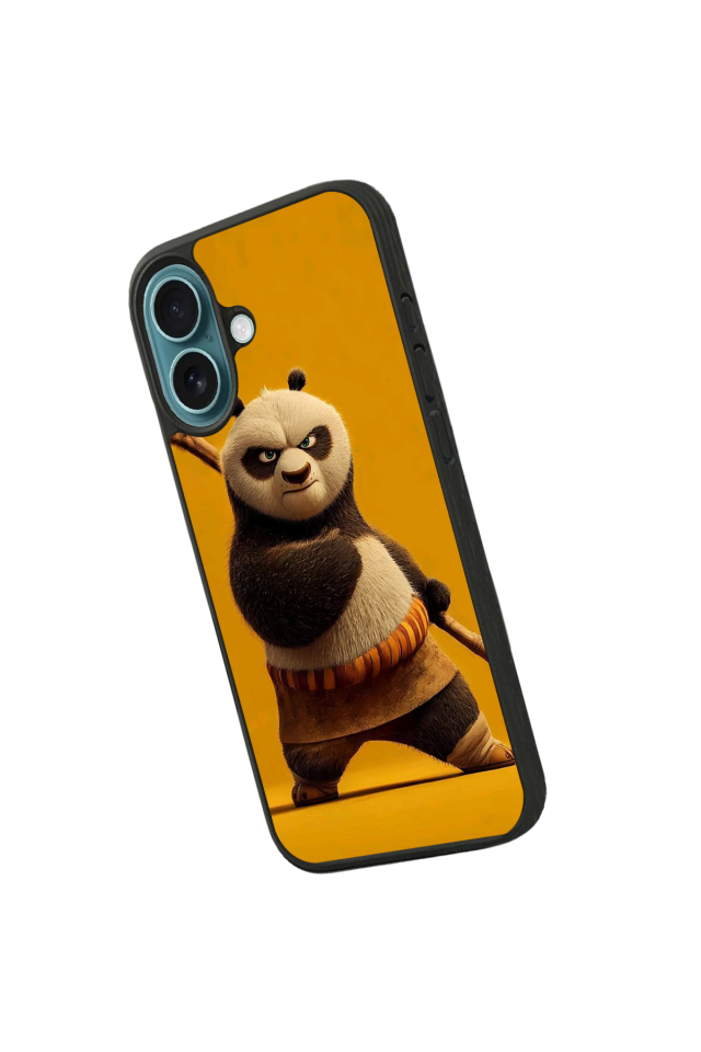 iPhone 16 Uyumlu Kung Fu Panda Tasarımlı Glossy Premium Kılıf