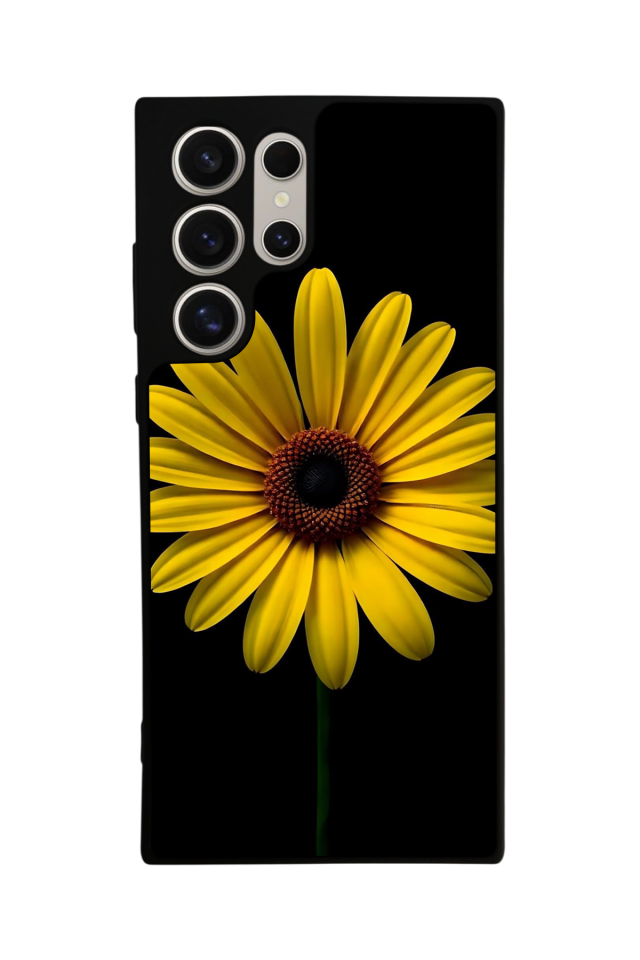 Samsung Galaxy S22 Ultra Uyumlu Papatya Tasarımlı Glossy Premium Kılıf