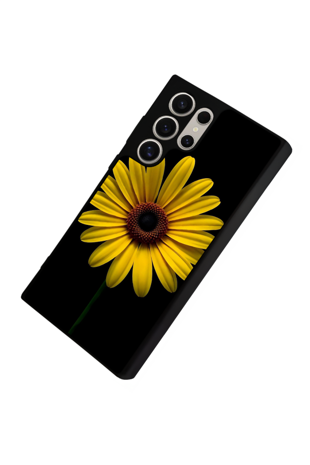 Samsung Galaxy S22 Ultra Uyumlu Papatya Tasarımlı Glossy Premium Kılıf