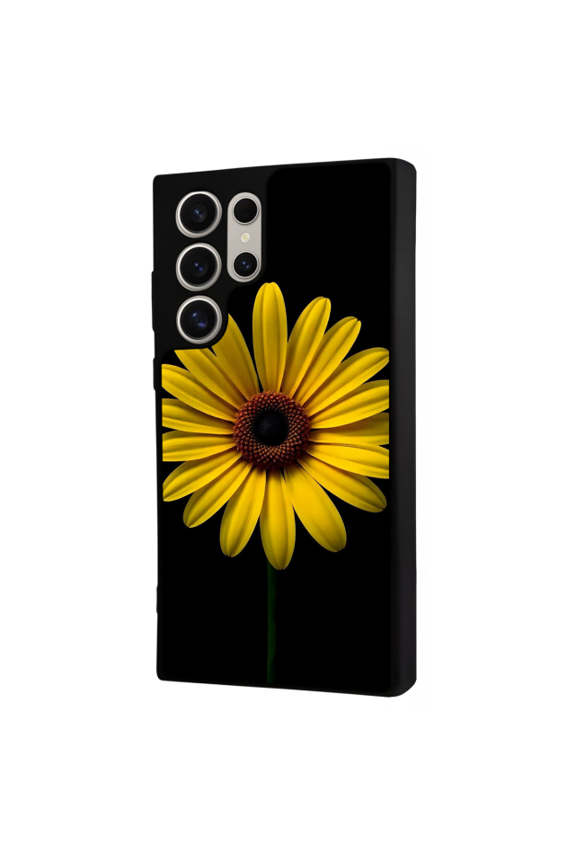 Samsung Galaxy S22 Ultra Uyumlu Papatya Tasarımlı Glossy Premium Kılıf