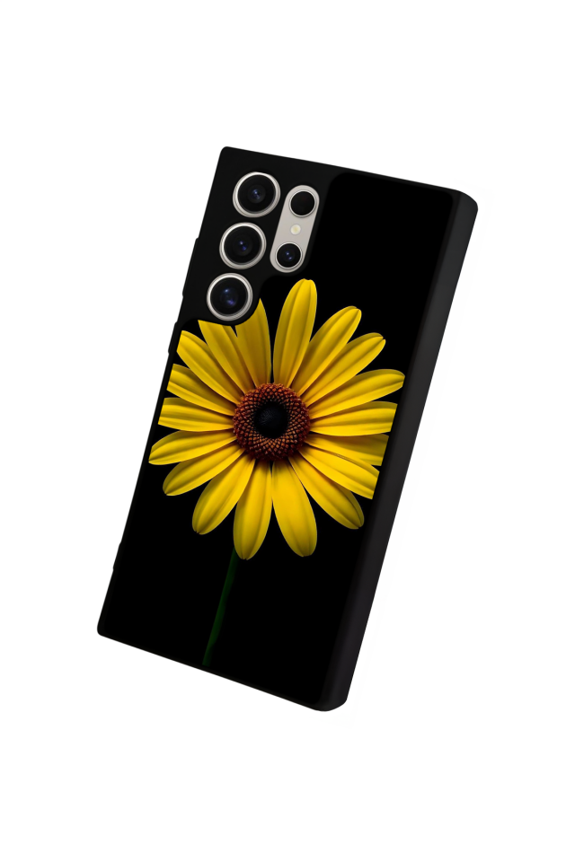 Samsung Galaxy S22 Ultra Uyumlu Papatya Tasarımlı Glossy Premium Kılıf