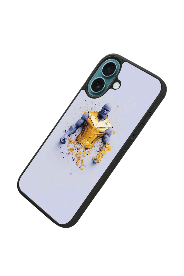iPhone 16 Plus Uyumlu Thanos Tasarımlı Glossy Premium Kılıf