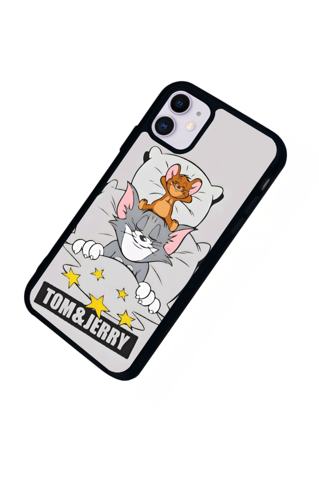 iPhone 11 Uyumlu Tom And Jerry Tasarımlı Glossy Premium Kılıf