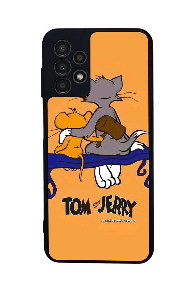 Samsung Galaxy A13 Uyumlu Tom And Jerry Tasarımlı Glossy Premium Kılıf