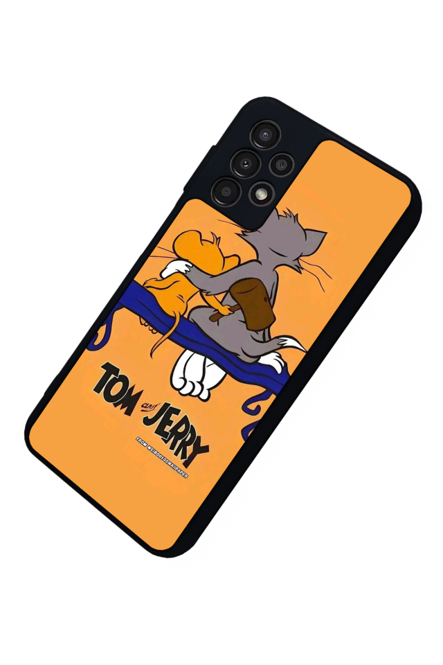 Samsung Galaxy A13 Uyumlu Tom And Jerry Tasarımlı Glossy Premium Kılıf