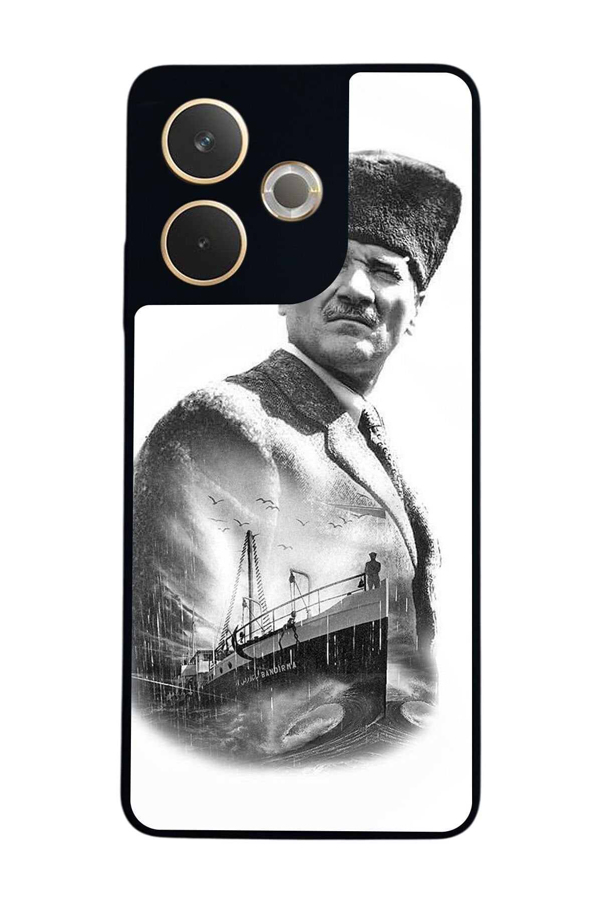 Oppo A5 Pro Uyumlu Mustafa Kemal Ataturk Tasarımlı Glossy Premium Kılıf