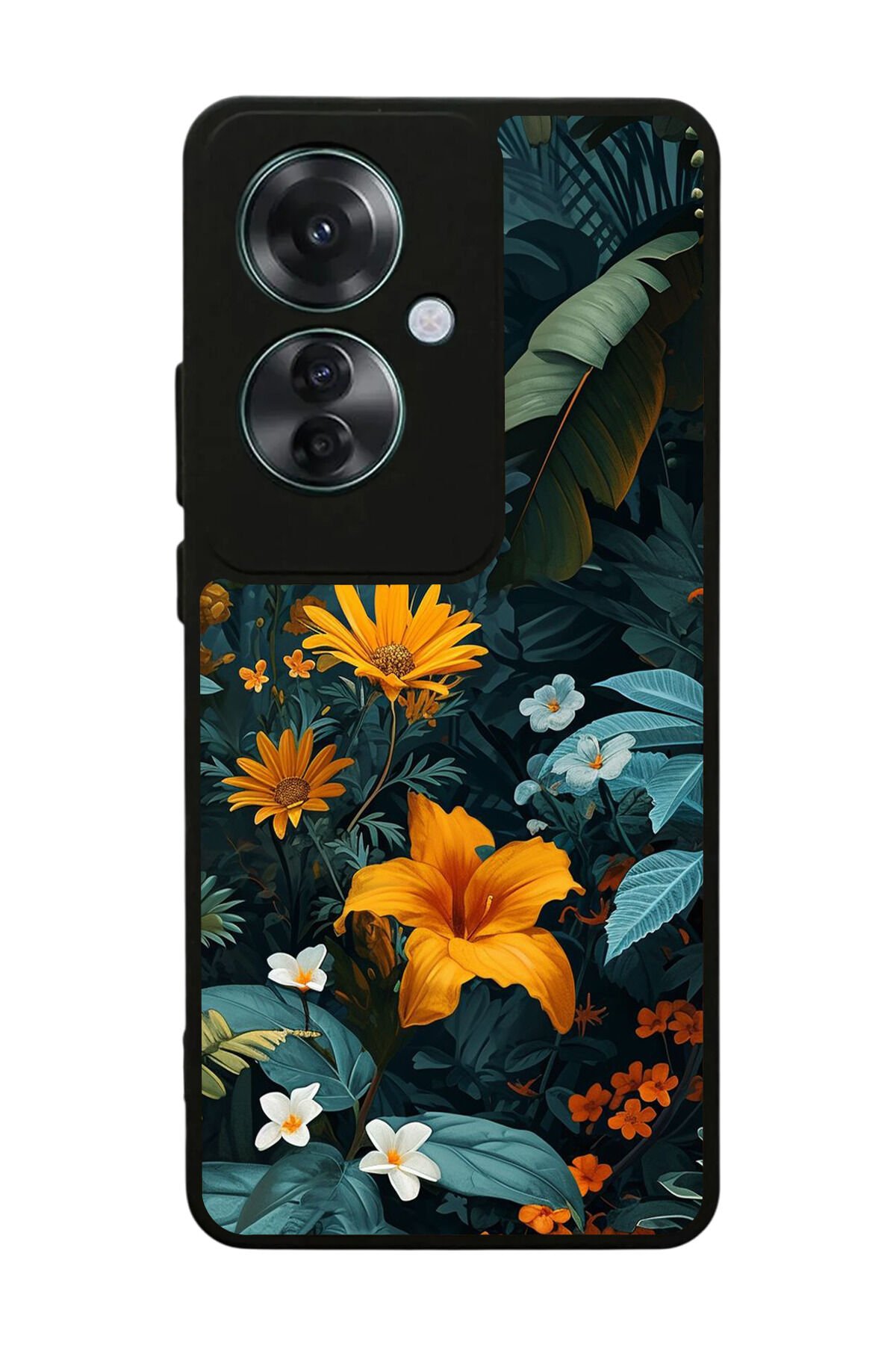 Oppo Reno 11F Uyumlu Botanik Tasarımlı Glossy Premium Kılıf