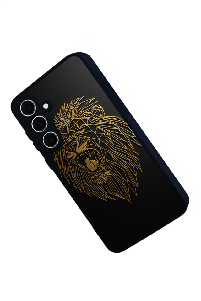 Samsung Galaxy S24 FE Uyumlu Aslan Tasarımlı Glossy Premium Kılıf