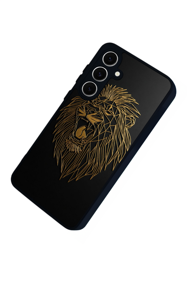 Samsung Galaxy S24 FE Uyumlu Aslan Tasarımlı Glossy Premium Kılıf
