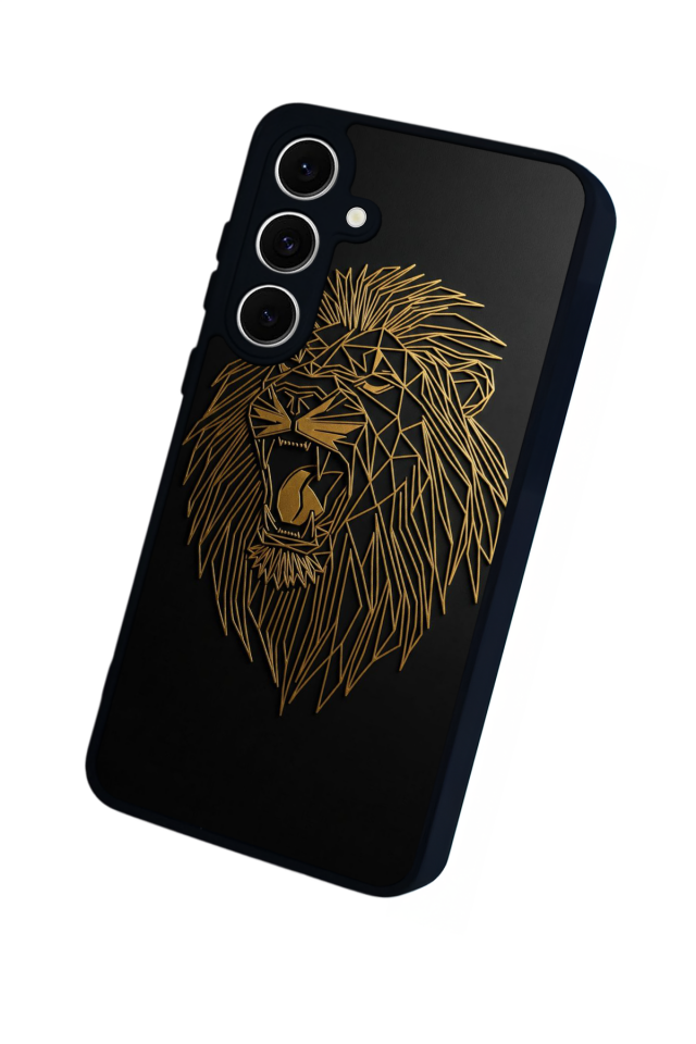 Samsung Galaxy S24 FE Uyumlu Aslan Tasarımlı Glossy Premium Kılıf