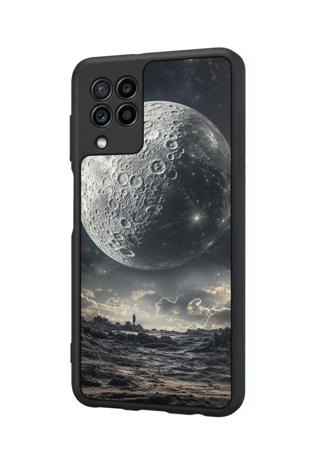 Samsung Galaxy M32 Uyumlu Ay Tasarımlı Glossy Premium Kılıf