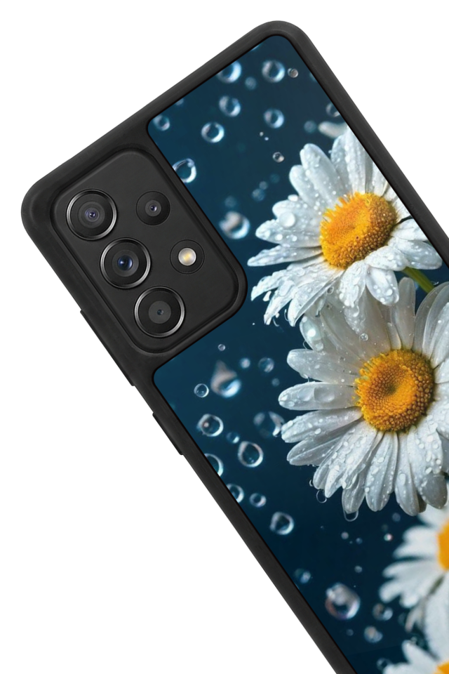Samsung Galaxy A72 Uyumlu Cicek Tasarımlı Glossy Premium Kılıf