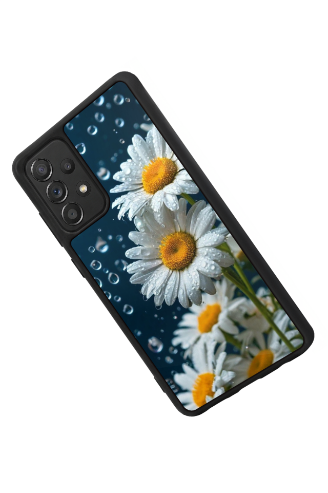 Samsung Galaxy A72 Uyumlu Cicek Tasarımlı Glossy Premium Kılıf