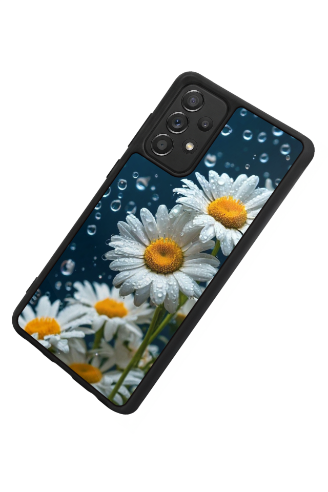 Samsung Galaxy A72 Uyumlu Cicek Tasarımlı Glossy Premium Kılıf