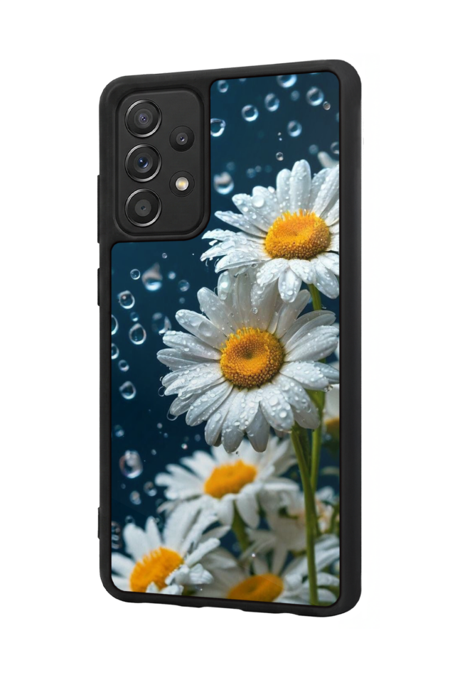 Samsung Galaxy A72 Uyumlu Cicek Tasarımlı Glossy Premium Kılıf