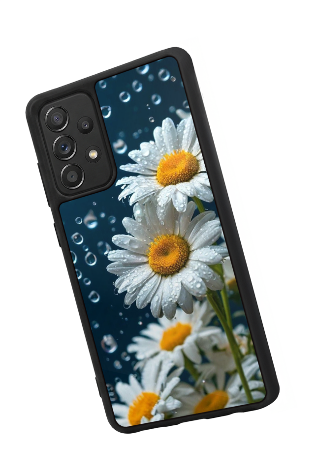 Samsung Galaxy A72 Uyumlu Cicek Tasarımlı Glossy Premium Kılıf