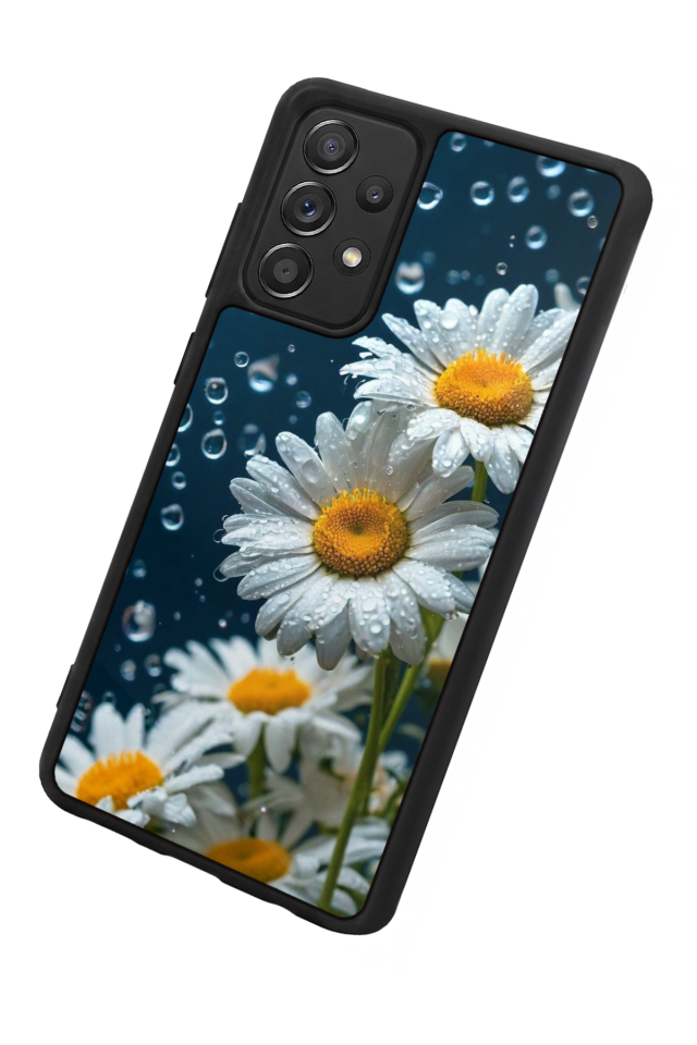 Samsung Galaxy A72 Uyumlu Cicek Tasarımlı Glossy Premium Kılıf