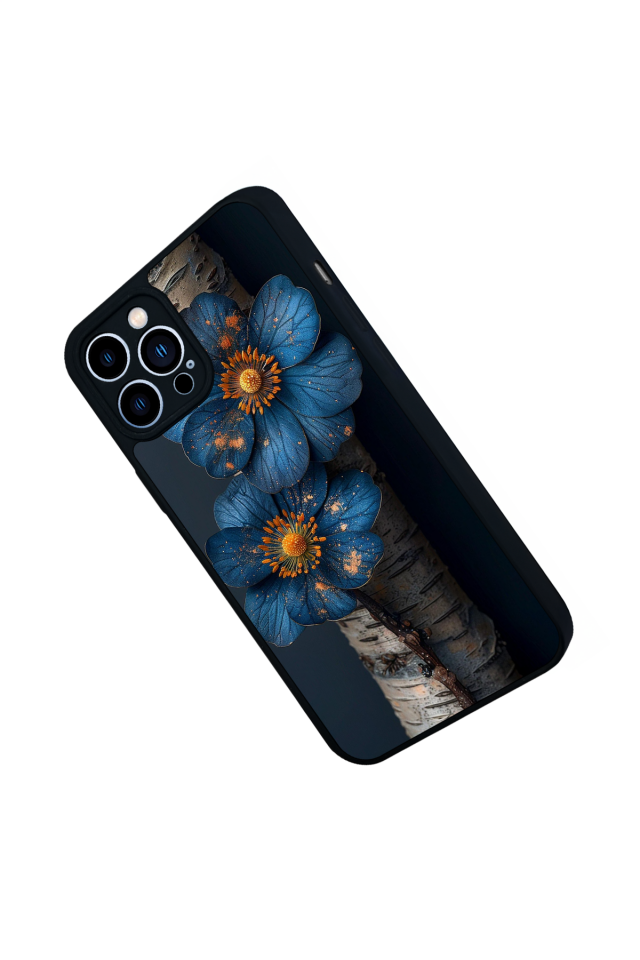 iPhone 12 Pro Max Uyumlu Cicek Tasarımlı Glossy Premium Kılıf