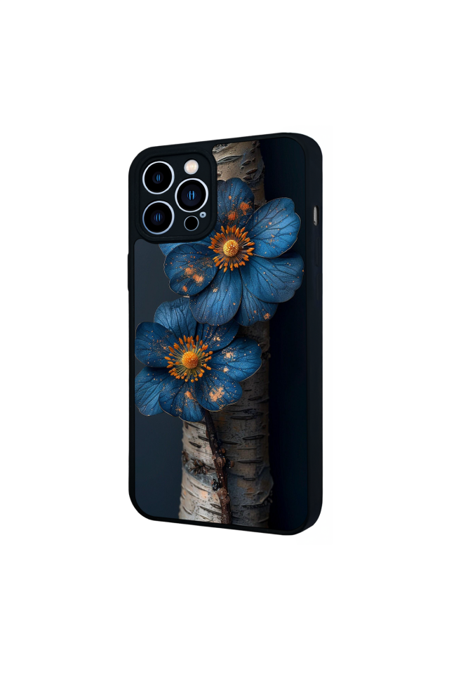 iPhone 12 Pro Max Uyumlu Cicek Tasarımlı Glossy Premium Kılıf