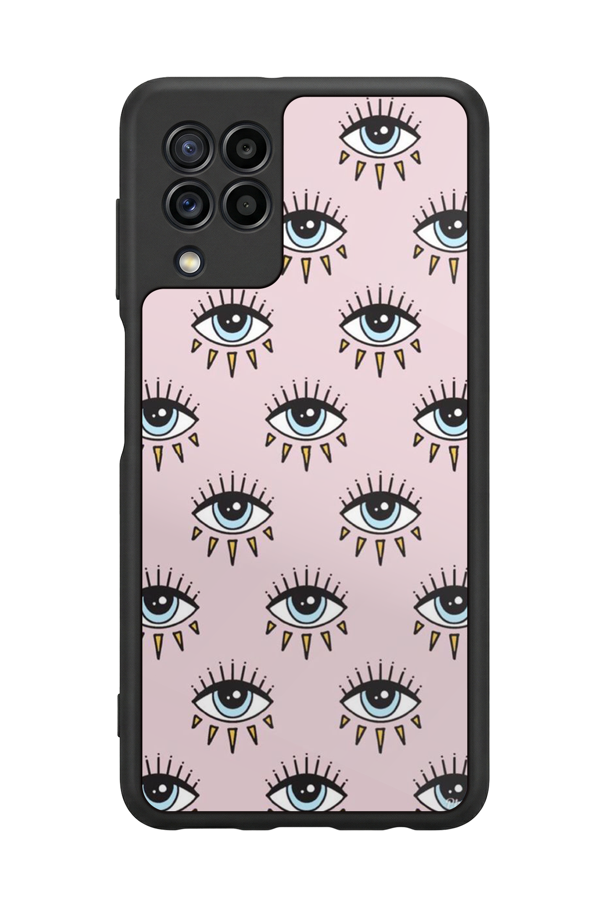 Samsung Galaxy M32 Uyumlu Göz Tasarımlı Glossy Premium Kılıf