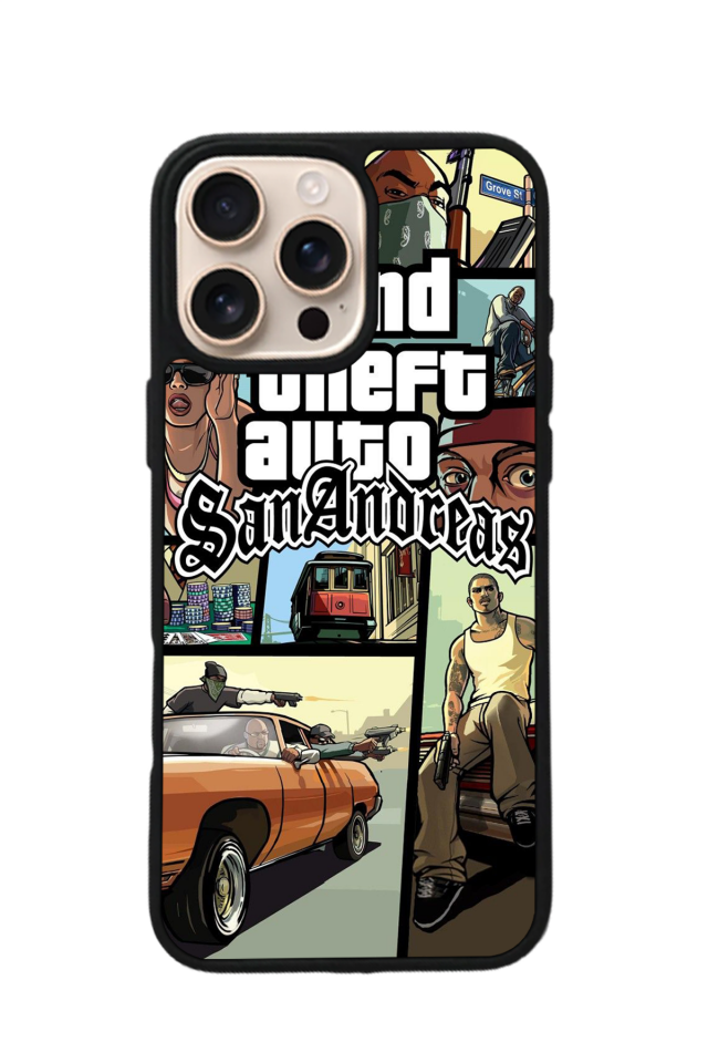 iPhone 16 Pro Max Uyumlu GTA Tasarımlı Glossy Premium Kılıf