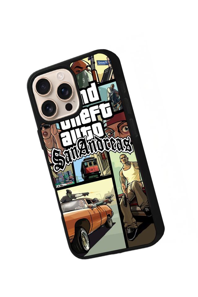 iPhone 16 Pro Max Uyumlu GTA Tasarımlı Glossy Premium Kılıf
