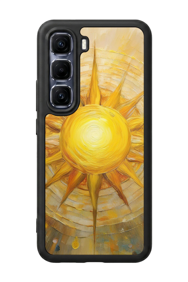 Infinix Hot 60 Pro Plus Uyumlu Güneş Tasarımlı Glossy Premium Kılıf