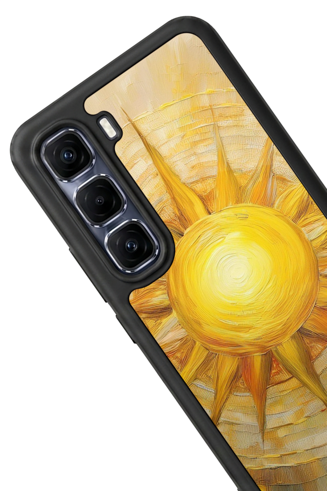 Infinix Hot 60 Pro Plus Uyumlu Güneş Tasarımlı Glossy Premium Kılıf