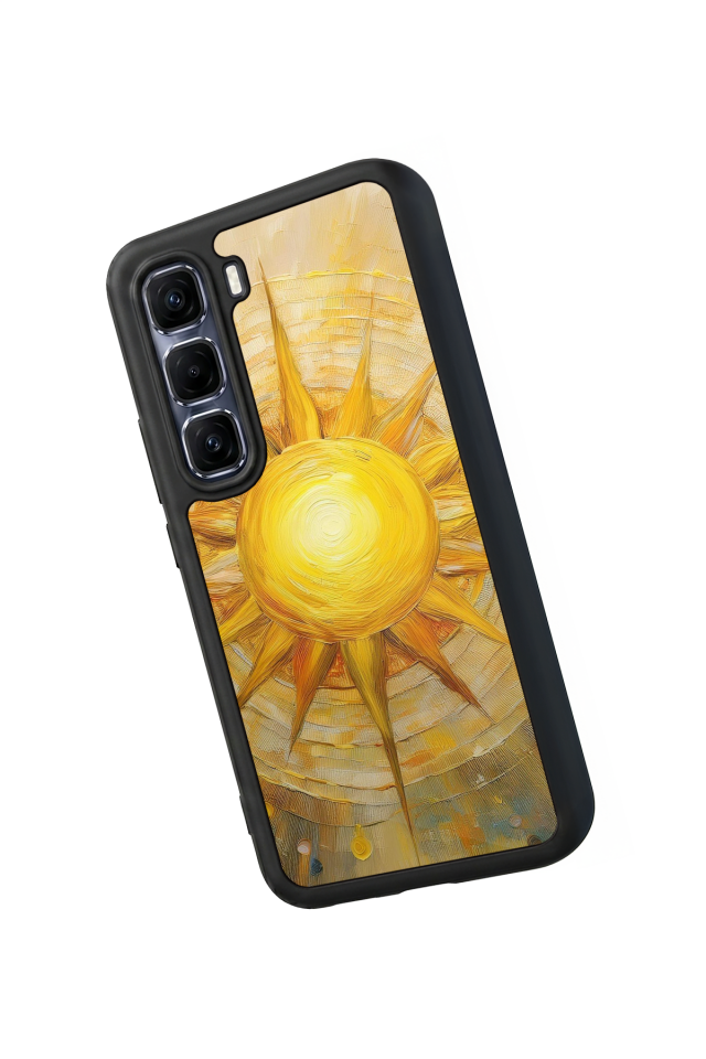 Infinix Hot 60 Pro Plus Uyumlu Güneş Tasarımlı Glossy Premium Kılıf