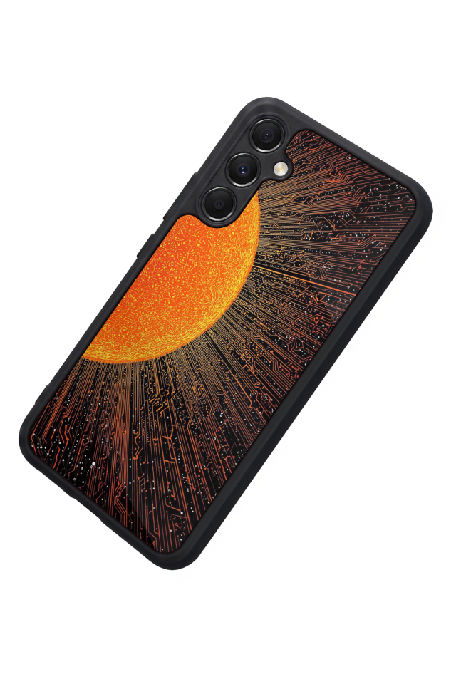 Samsung Galaxy A34 Uyumlu Güneş Tasarımlı Glossy Premium Kılıf