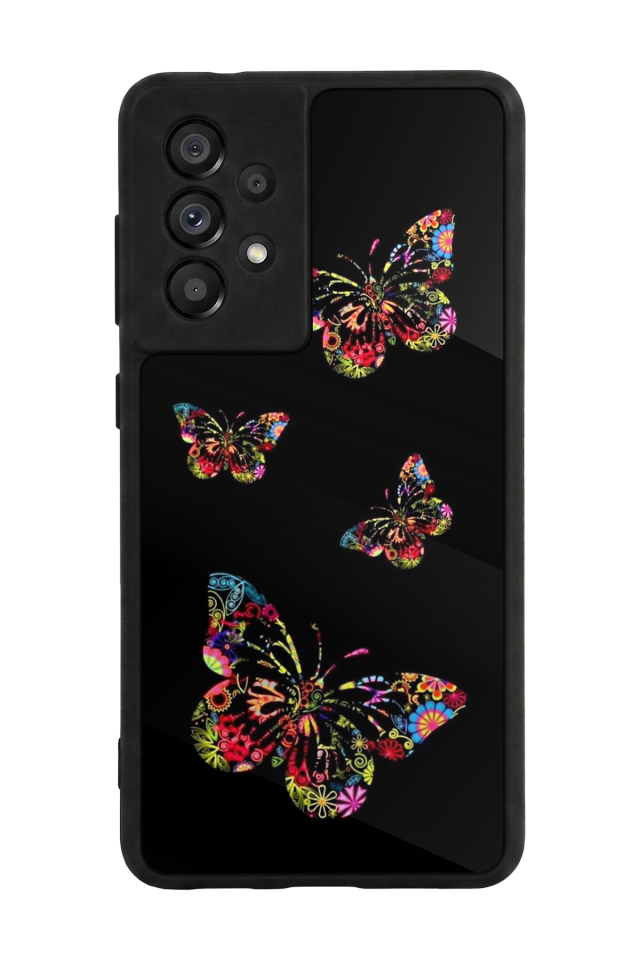 Samsung Galaxy A73 Uyumlu Kelebek Tasarımlı Glossy Premium Kılıf