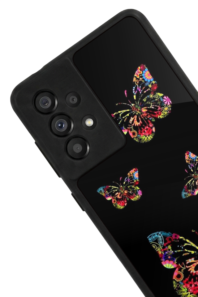 Samsung Galaxy A73 Uyumlu Kelebek Tasarımlı Glossy Premium Kılıf