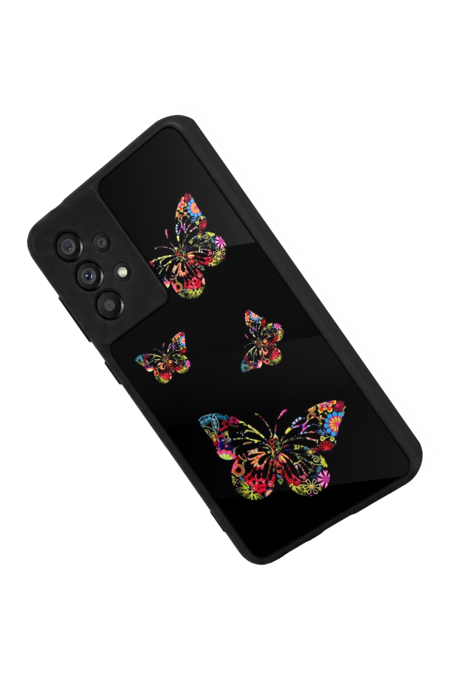 Samsung Galaxy A73 Uyumlu Kelebek Tasarımlı Glossy Premium Kılıf