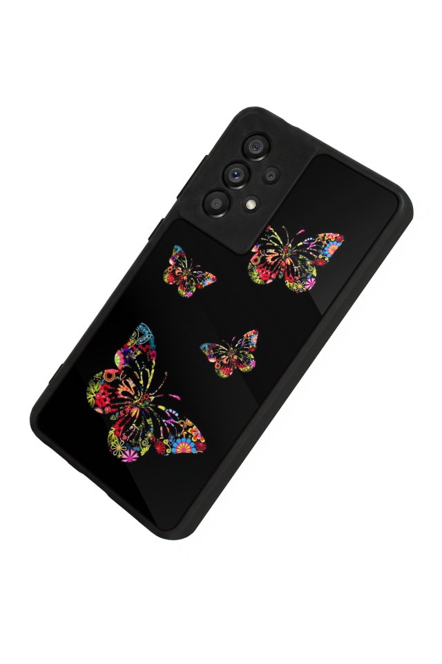 Samsung Galaxy A73 Uyumlu Kelebek Tasarımlı Glossy Premium Kılıf