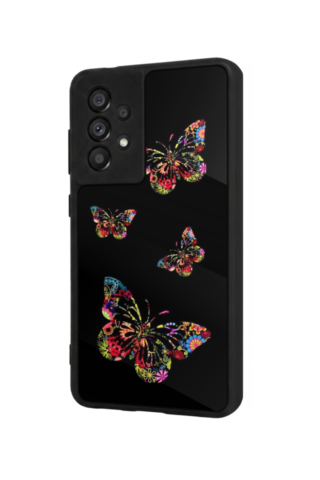 Samsung Galaxy A73 Uyumlu Kelebek Tasarımlı Glossy Premium Kılıf