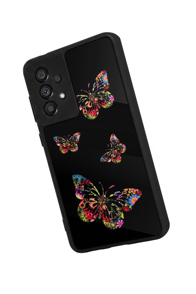 Samsung Galaxy A73 Uyumlu Kelebek Tasarımlı Glossy Premium Kılıf