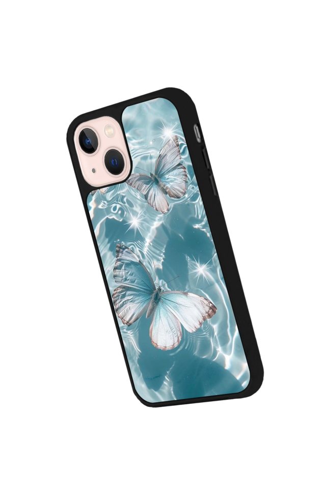 iPhone 14 Plus Uyumlu Kelebek Tasarımlı Glossy Premium Kılıf