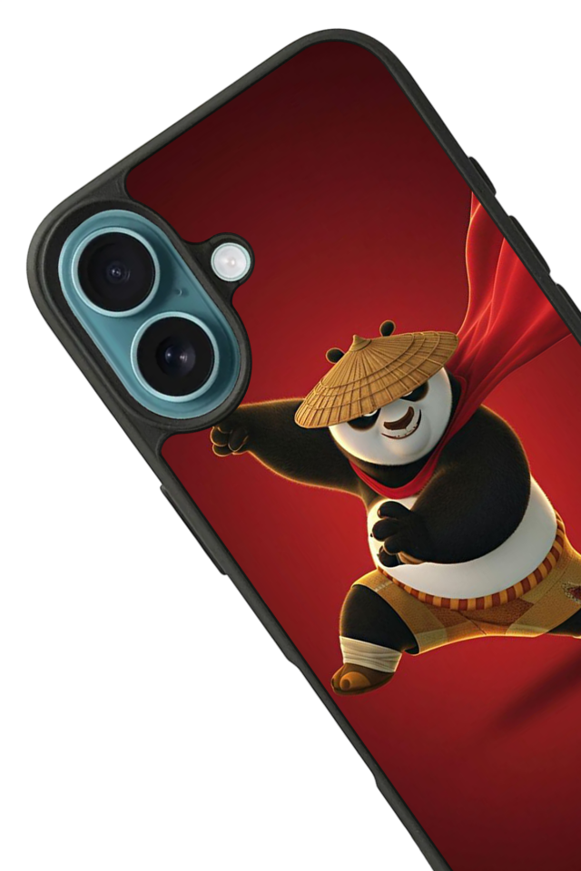 iPhone 16 Uyumlu Kung Fu Panda Tasarımlı Glossy Premium Kılıf