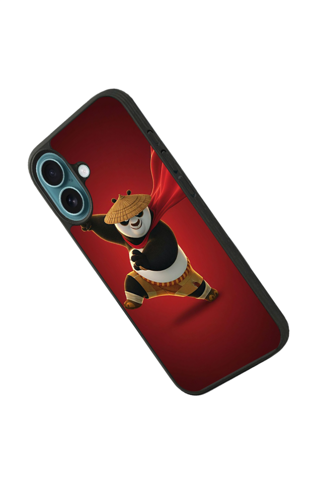 iPhone 16 Uyumlu Kung Fu Panda Tasarımlı Glossy Premium Kılıf