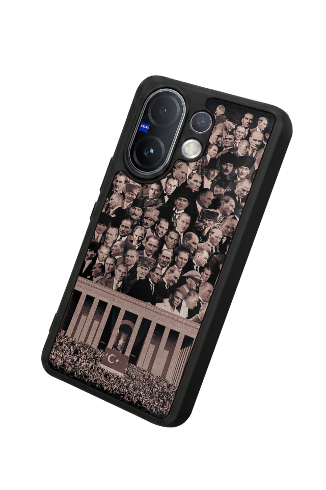 Vivo V60 Uyumlu Mustafa Kemal Ataturk Tasarımlı Glossy Premium Kılıf