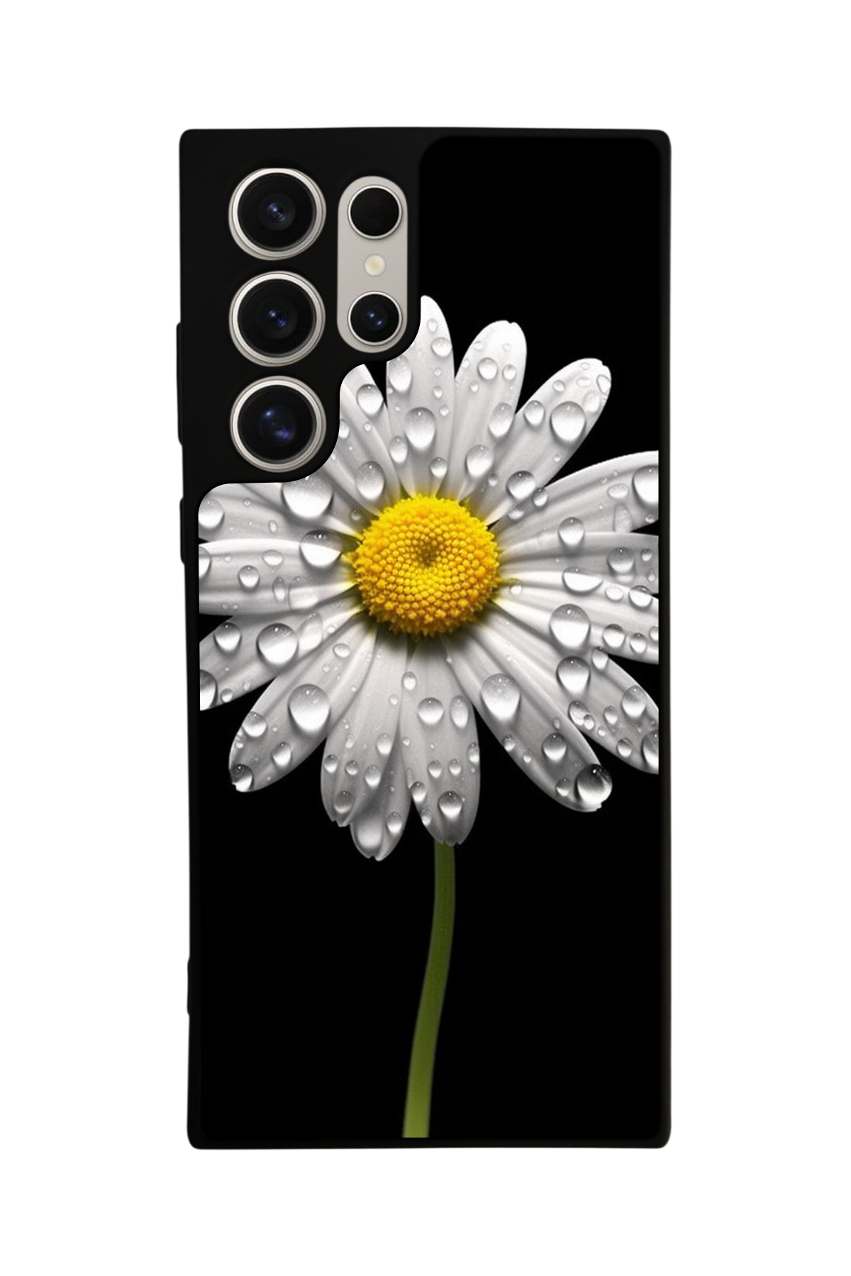 Samsung Galaxy S22 Ultra Uyumlu Papatya Tasarımlı Glossy Premium Kılıf