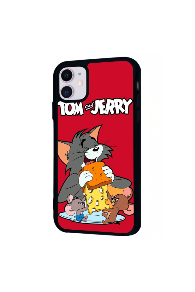 iPhone 11 Uyumlu Tom And Jerry Tasarımlı Glossy Premium Kılıf
