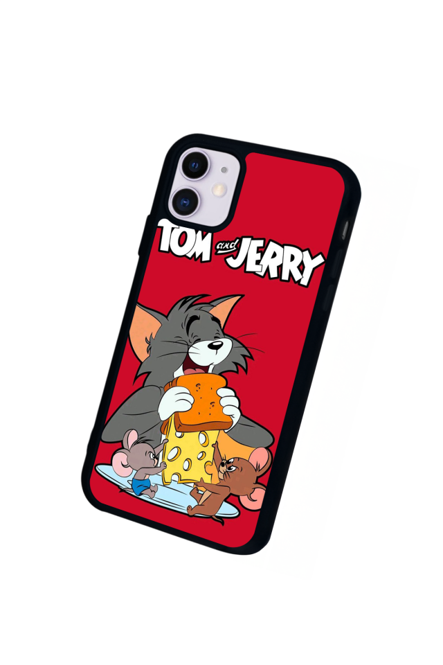 iPhone 11 Uyumlu Tom And Jerry Tasarımlı Glossy Premium Kılıf