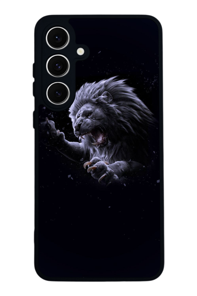Samsung Galaxy S24 FE Uyumlu Aslan Tasarımlı Glossy Premium Kılıf