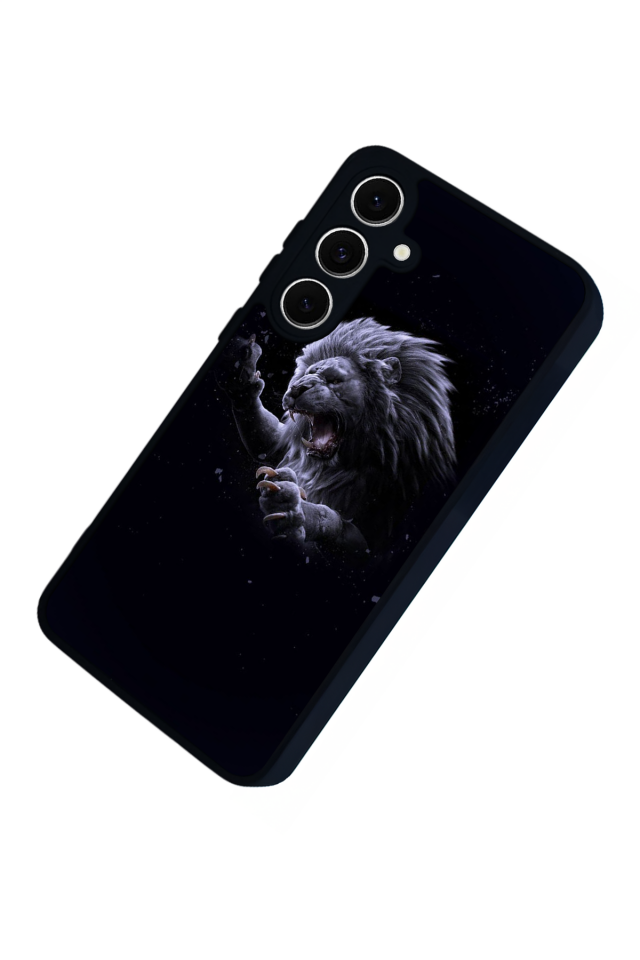 Samsung Galaxy S24 FE Uyumlu Aslan Tasarımlı Glossy Premium Kılıf