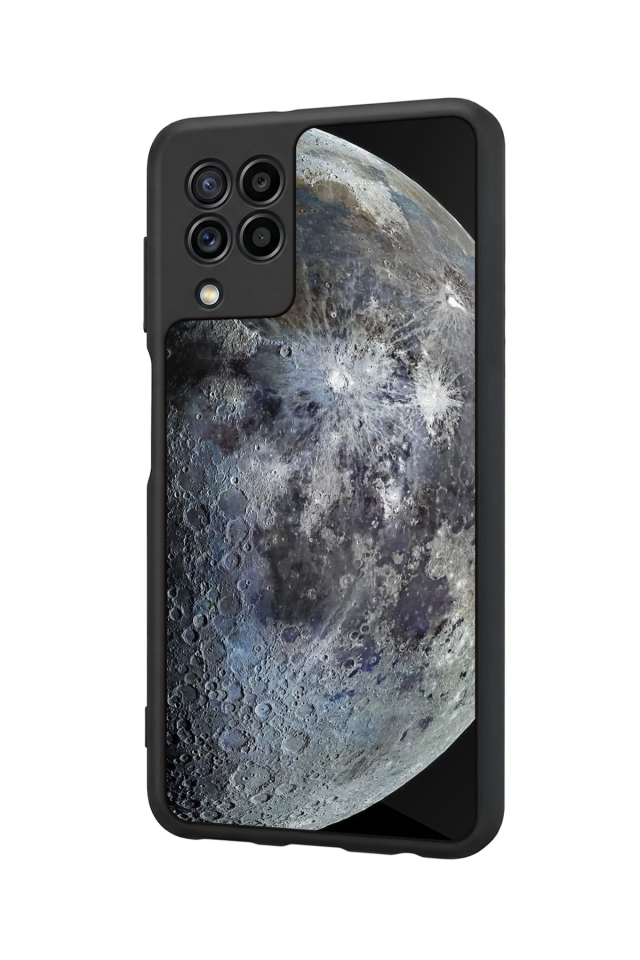 Samsung Galaxy M32 Uyumlu Ay Tasarımlı Glossy Premium Kılıf