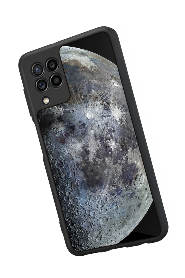 Samsung Galaxy M32 Uyumlu Ay Tasarımlı Glossy Premium Kılıf