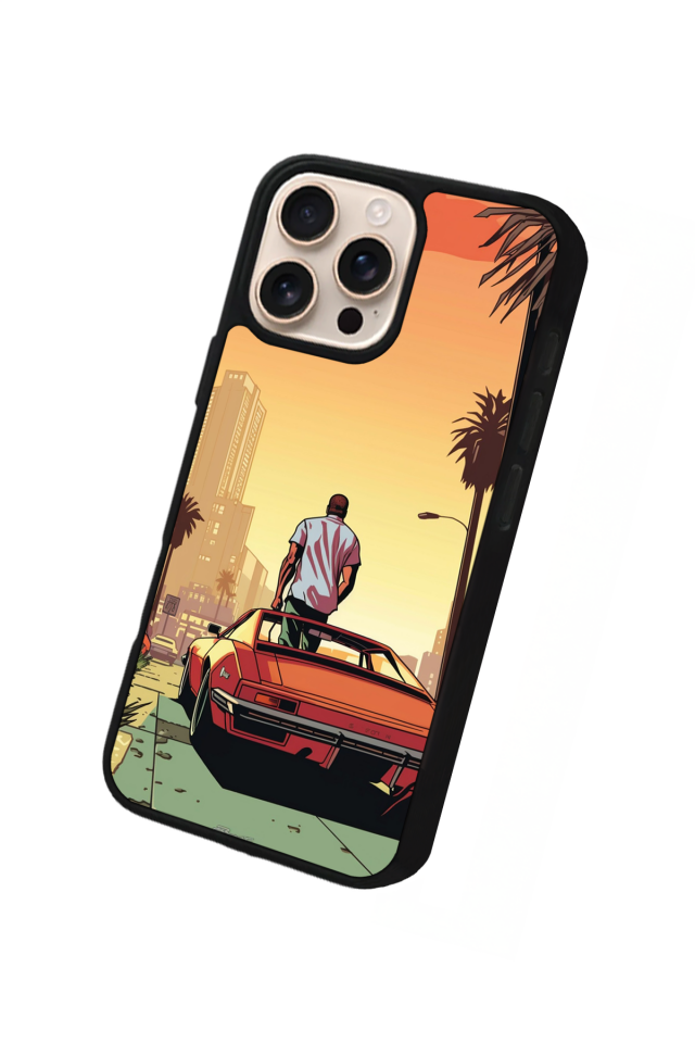 iPhone 16 Pro Max Uyumlu GTA Tasarımlı Glossy Premium Kılıf
